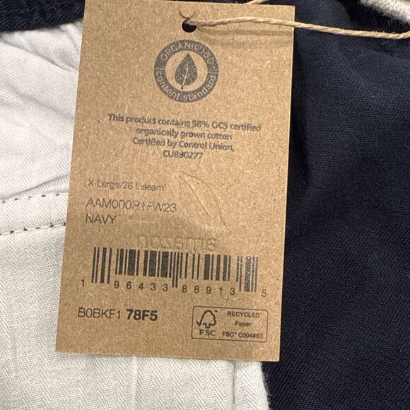 🎈Amazon Men's Tapered Fit Elasticated Waist Chino Pant, Navy, XL 28” Inseam, New - Picture 8 of 10